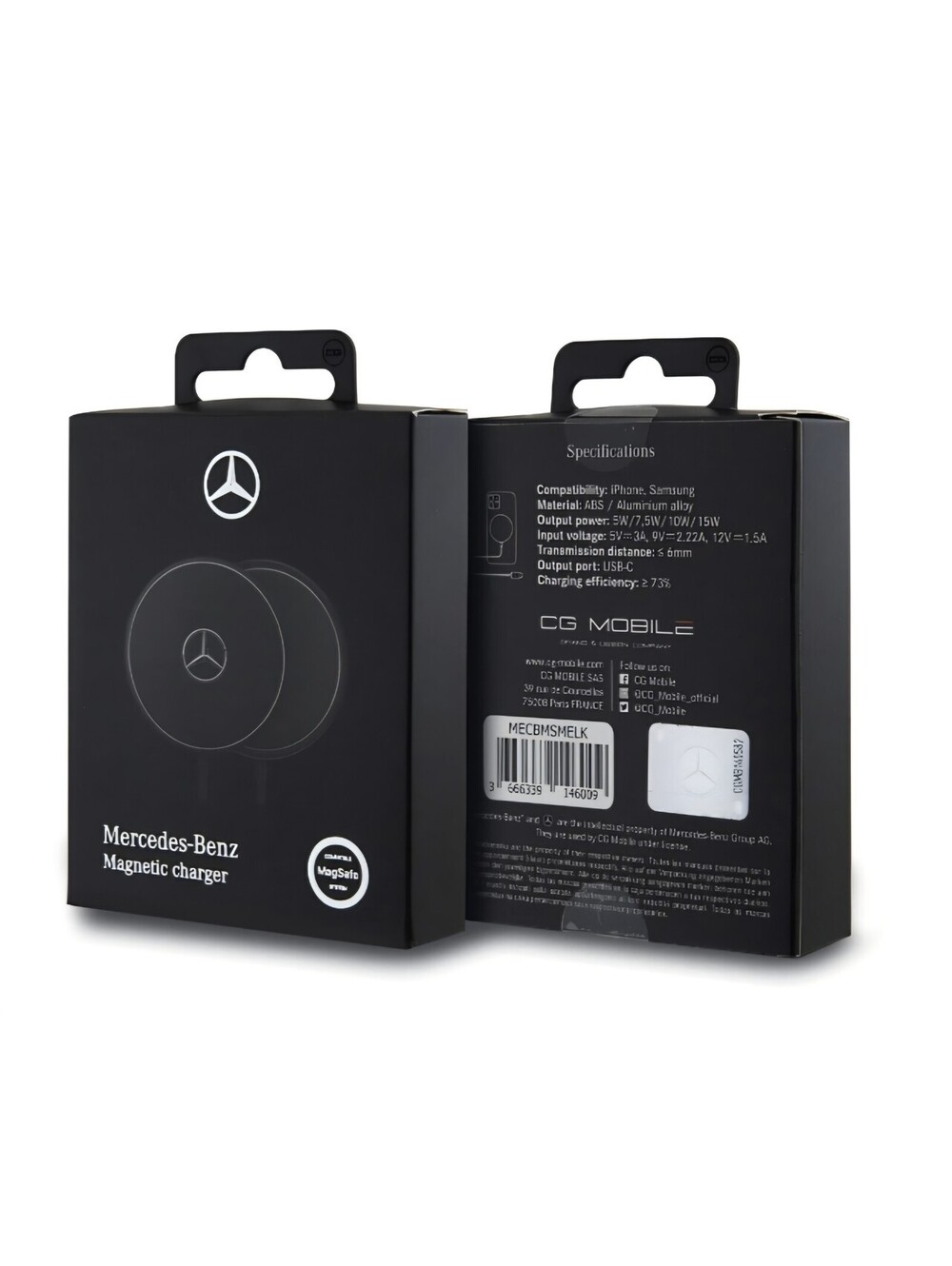 Mercedes-Benz branded magnetic charger, model number MECBMSMELK